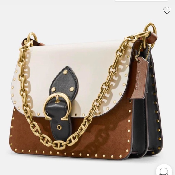 Coach Restored Beat Shoulder Bag In Colorblock With Rivets - Picture 4 of 8